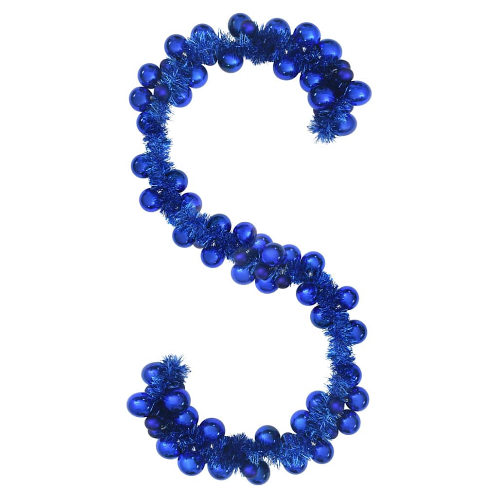 Kerstbal Guirlande Blauw 186 cm Polystyreen