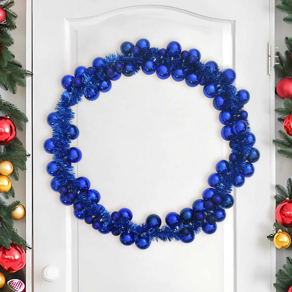 Kerstbal Guirlande Blauw 186 cm Polystyreen