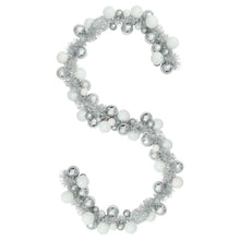 Kerstbal Guirlande Wit en Zilver 186 cm Polystyreen