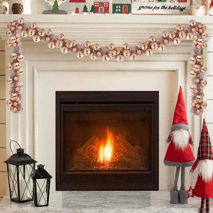 Kerstbal Guirlande Rose Gold 186 cm Polystyreen