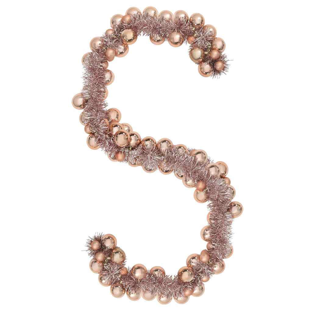 Kerstbal Guirlande Rose Gold 186 cm Polystyreen