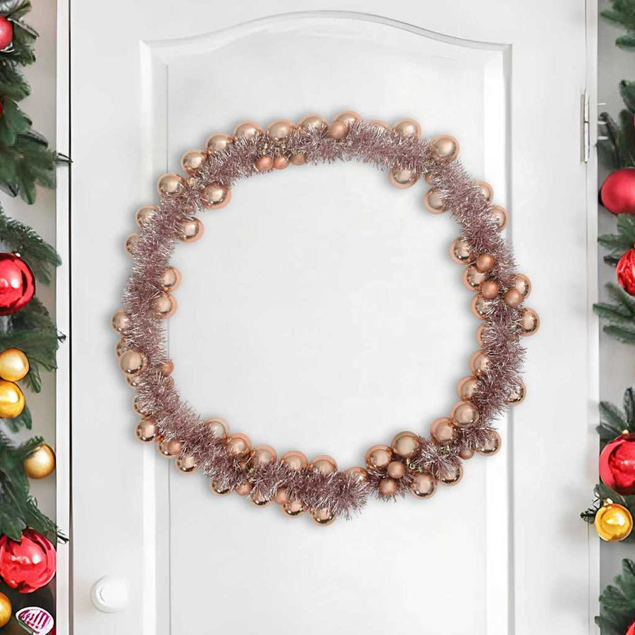 Kerstbal Guirlande Rose Gold 186 cm Polystyreen