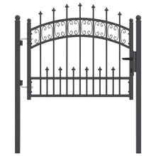 Hekpoort met Spear Boven met slot Grijs 103 x 75 cm Staal