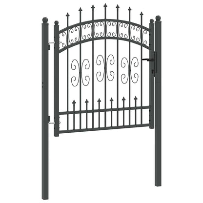 Hekpoort met Spear Boven met slot Grijs 103 x 100 cm Staal