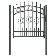 Hekpoort met Spear Boven met slot Grijs 103 x 100 cm Staal