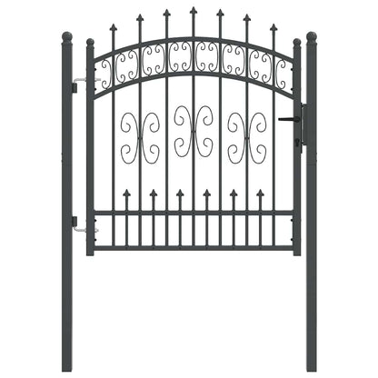 Hekpoort met Spear Boven met slot Grijs 103 x 100 cm Staal