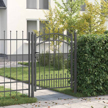 Hekpoort met Spear Boven met slot Grijs 103 x 125 cm Staal