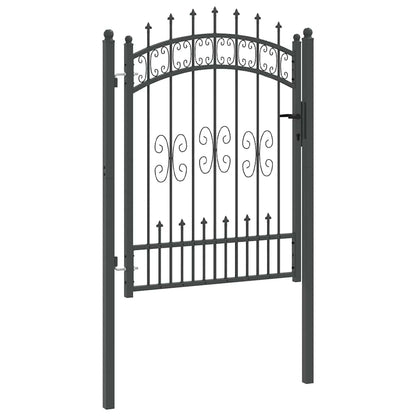 Hekpoort met Spear Boven met slot Grijs 103 x 125 cm Staal