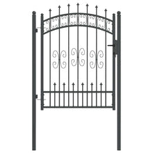 Hekpoort met Spear Boven met slot Grijs 103 x 125 cm Staal