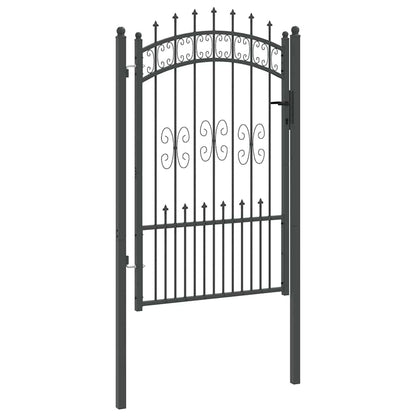 Hekpoort met Spear Boven met slot Grijs 103 x 150 cm Staal