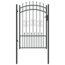 Hekpoort met Spear Boven met slot Grijs 103 x 150 cm Staal