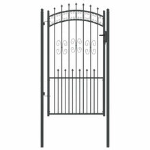 Hekpoort met Spear Boven met slot Grijs 103 x 175 cm Staal