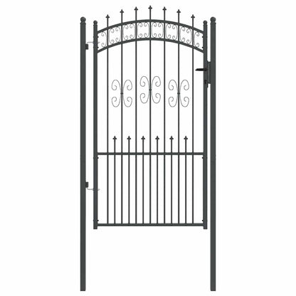 Hekpoort met Spear Boven met slot Grijs 103 x 175 cm Staal