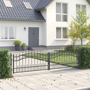 Hekpoort 305x120 cm grijs staal