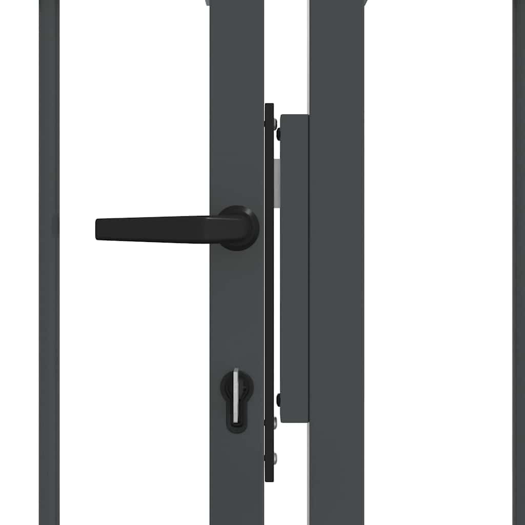 Hekpoort met Spear Boven met slot Grijs 305 x 100 cm Staal