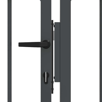 Hekpoort met Spear Boven met slot Grijs 305 x 100 cm Staal
