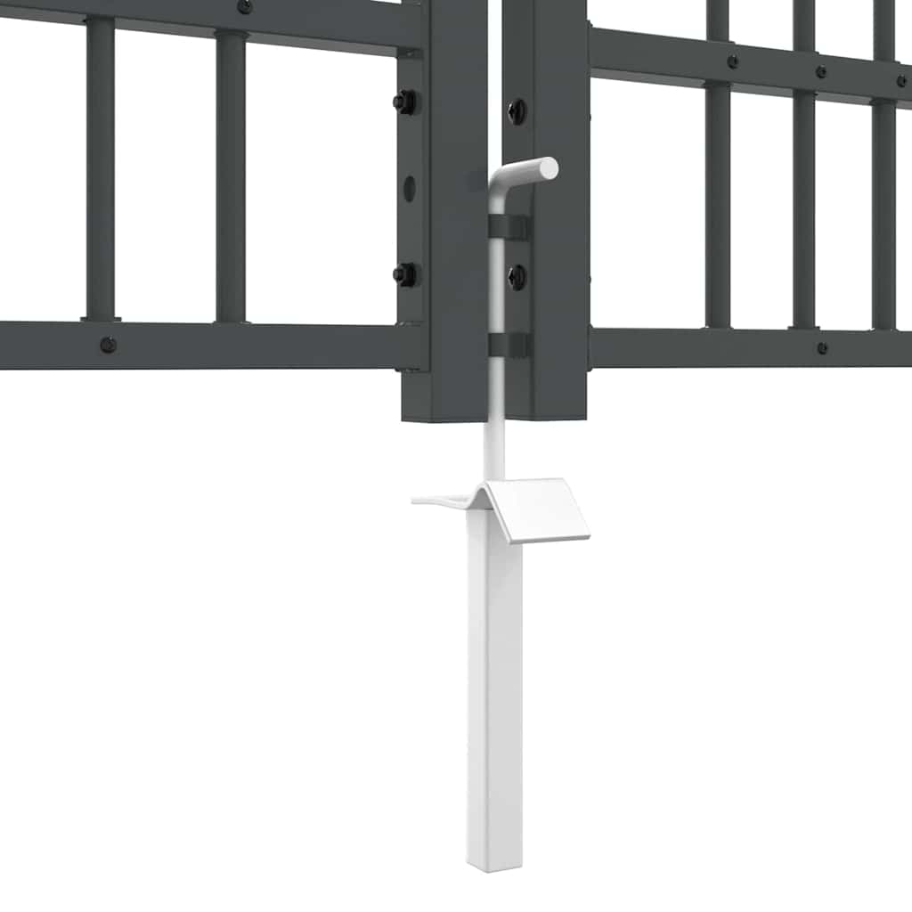 Hekpoort met Spear Boven met slot Grijs 305 x 100 cm Staal