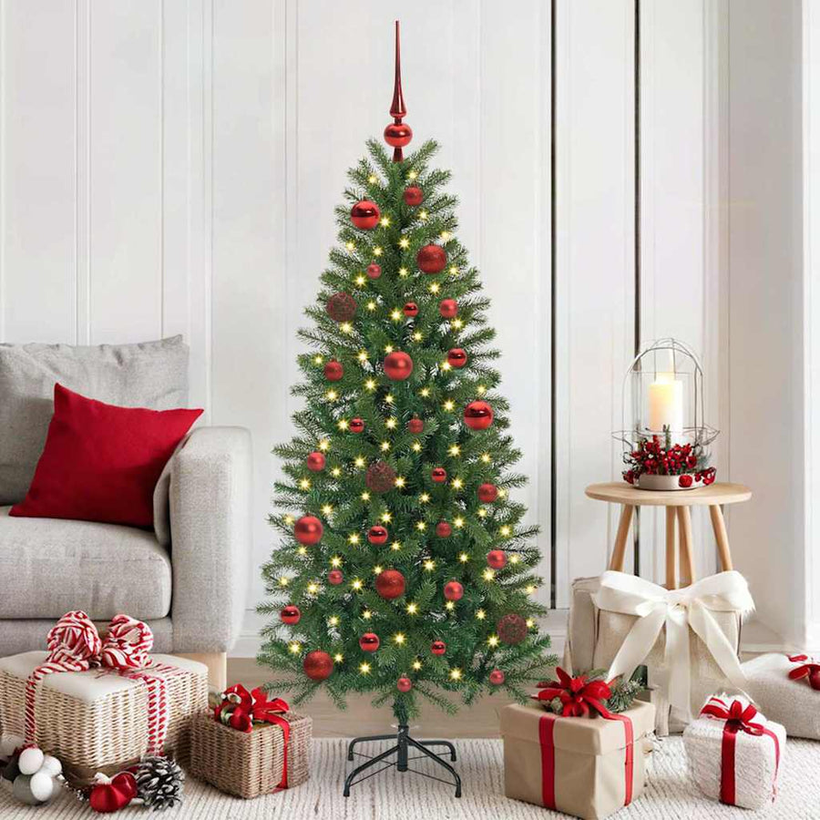 Kerstbal Set met 150 LED 61 pcs Rood Kunststof