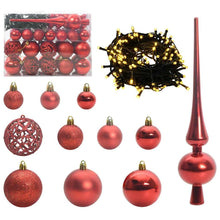 Kerstbal Set met 150 LED 61 pcs Rood Kunststof