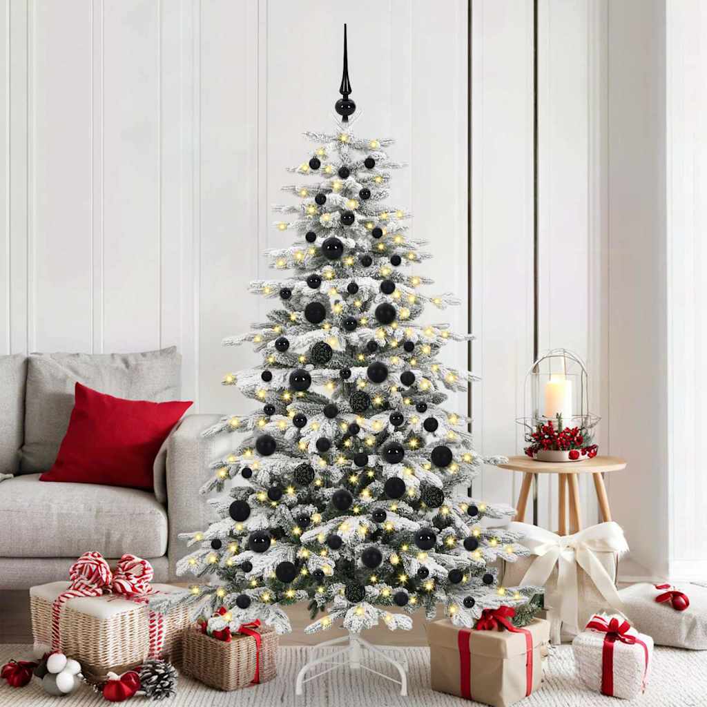 Kerstbal Set met 300 LED 120 pcs Zwart Kunststof