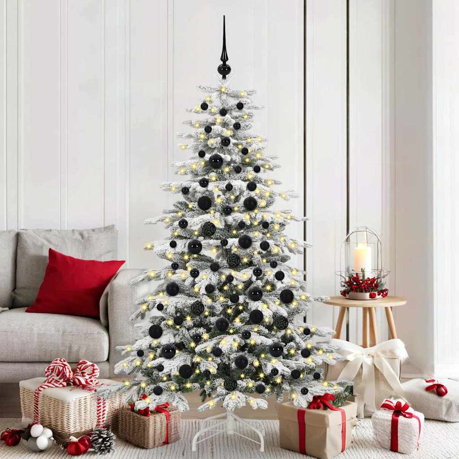 Kerstbal Set met 300 LED 120 pcs Zwart Kunststof