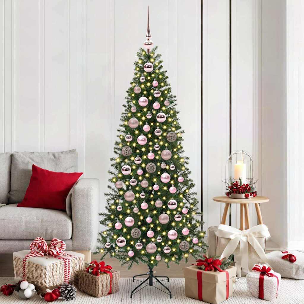 Kerstbal Set met 300 LED 120 pcs Roze Kunststof