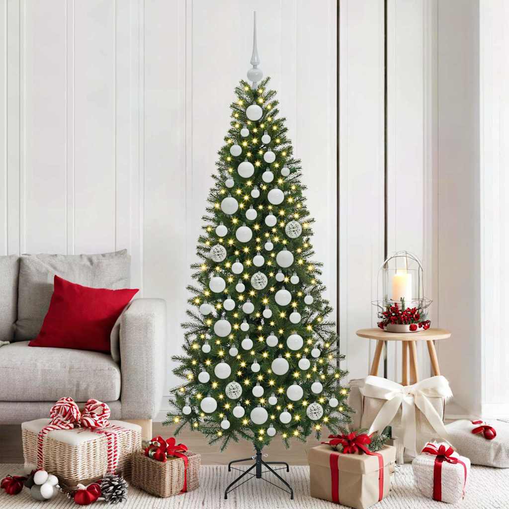 Kerstbal Set met 300 LED 120 pcs Wit Kunststof