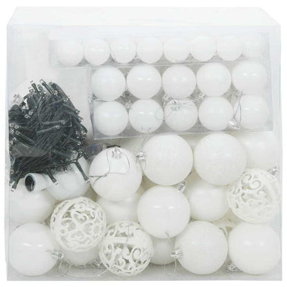 Kerstbal Set met 300 LED 120 pcs Wit Kunststof