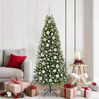 Christmas bauble set with 300 LED 120 pcs Silver Plastic
