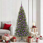 Christmas Bauble Set with 300 LED 120 pcs Lilac Plastic