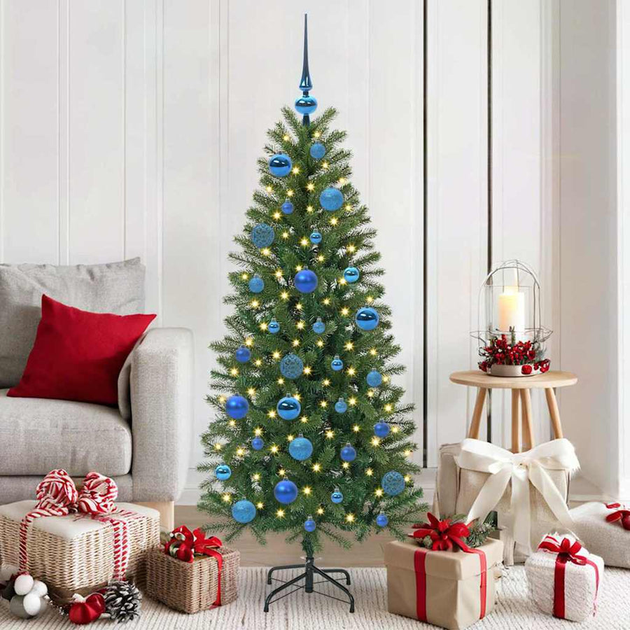 Kerstbal Set met 150 LED 61 pcs Blauw Kunststof