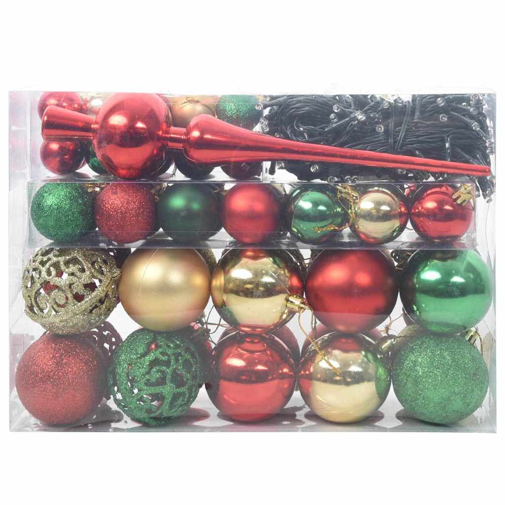 Kerstbal Set met 150 LED 61 pcs Multikleur Kunststof