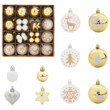 Kerstbal Set 40 pcs Wit en Goud
