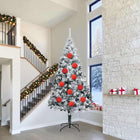Kerstbal set 4 stuks rood kunststof