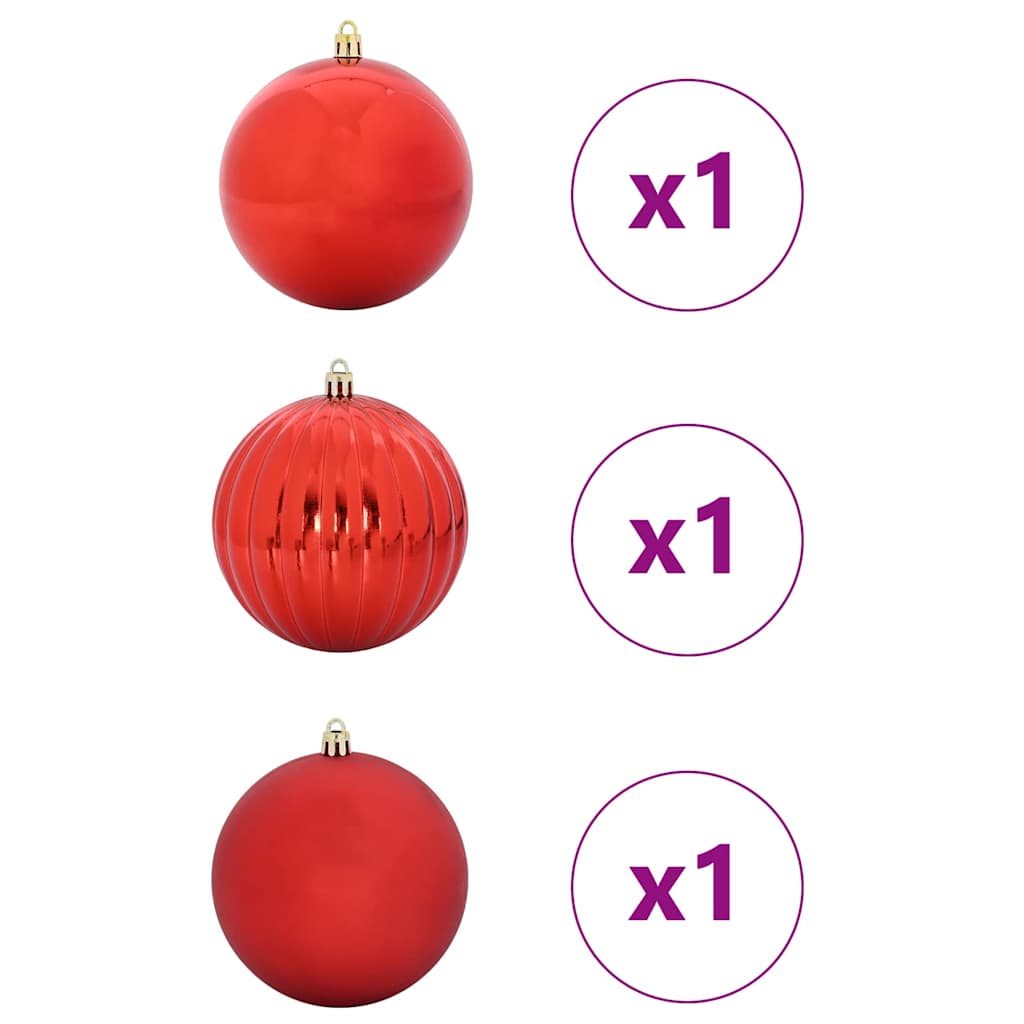 Kerstbal Set 3 pcs Rood