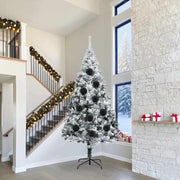 Kerstballen set 4 stuks zwart kunststof
