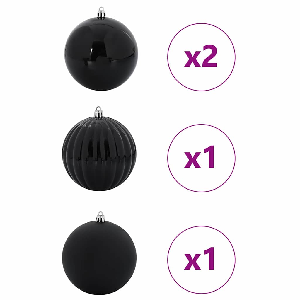 Kerstbal Set 4 pcs Zwart