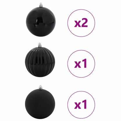 Kerstbal Set 4 pcs Zwart