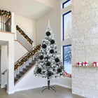 Kerstballen set 3 stuks zwart kunststof