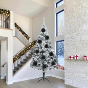 Kerstballen set 3 stuks zwart kunststof