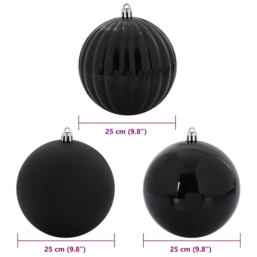 Kerstbal Set 3 pcs Zwart