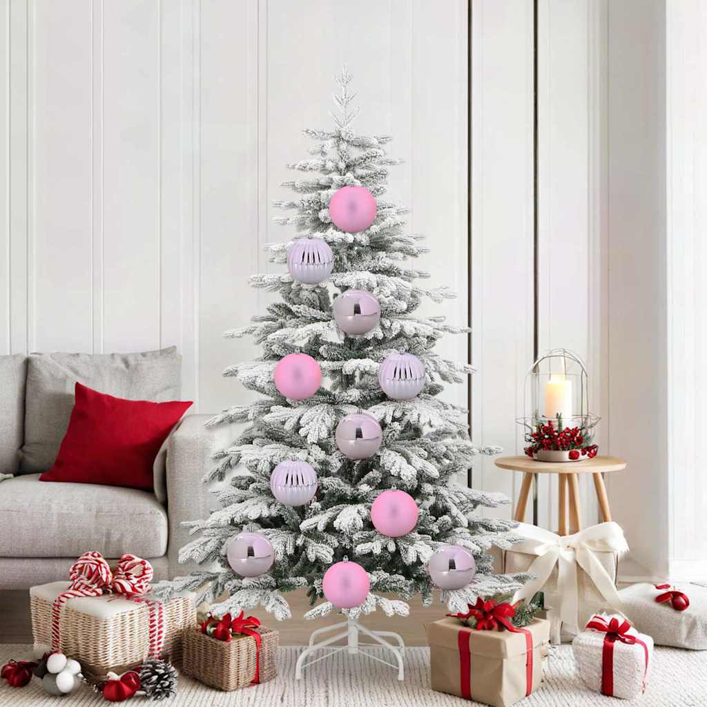 Kerstbal Set 9 pcs Roze