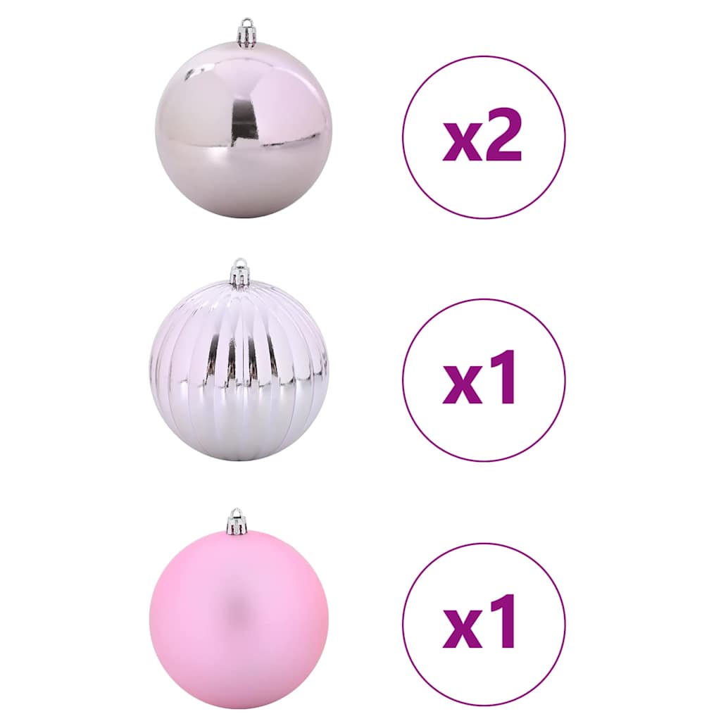 Kerstbal Set 4 pcs Roze