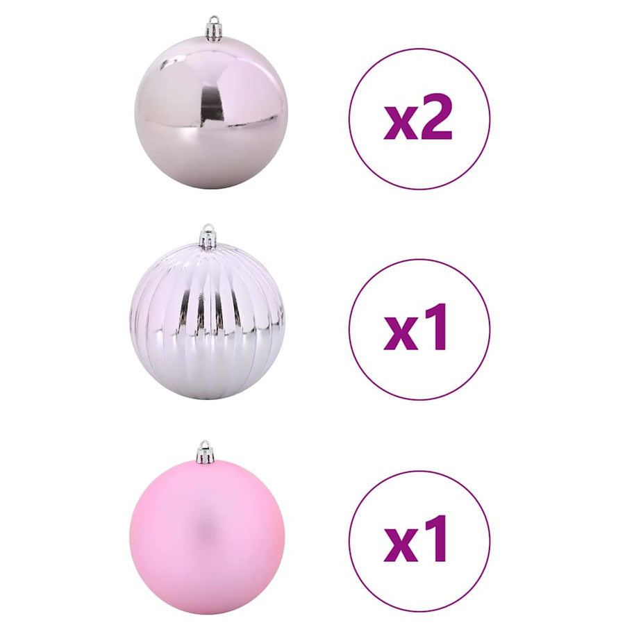 Kerstbal Set 4 pcs Roze
