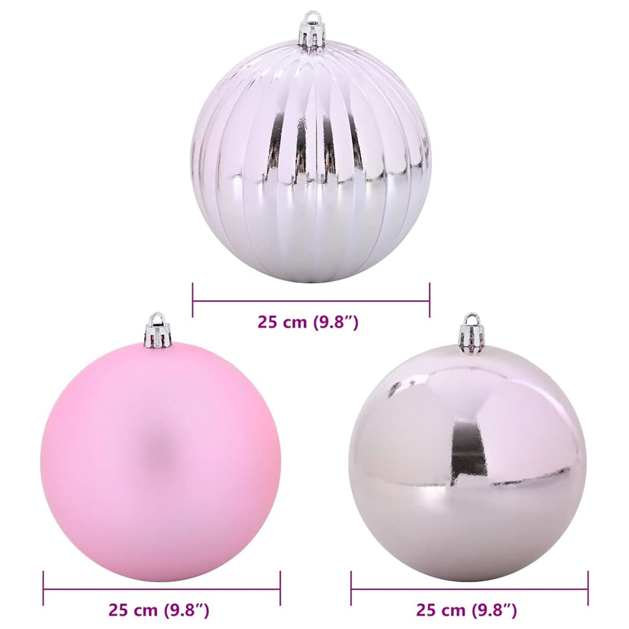 Kerstbal Set 3 pcs Roze