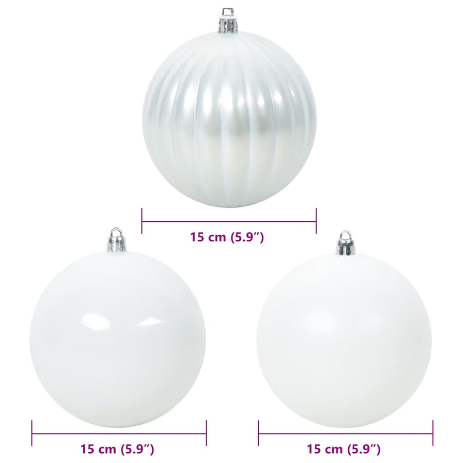 Kerstbal Set 9 pcs Wit