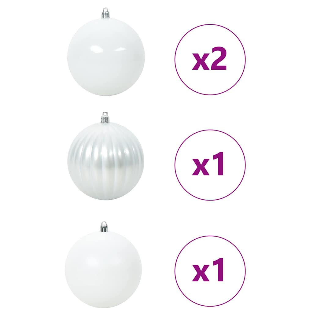 Kerstbal Set 4 pcs Wit