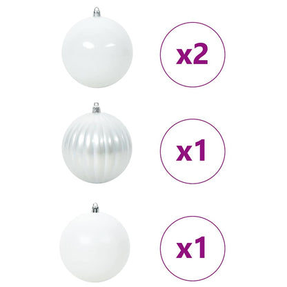 Kerstbal Set 4 pcs Wit