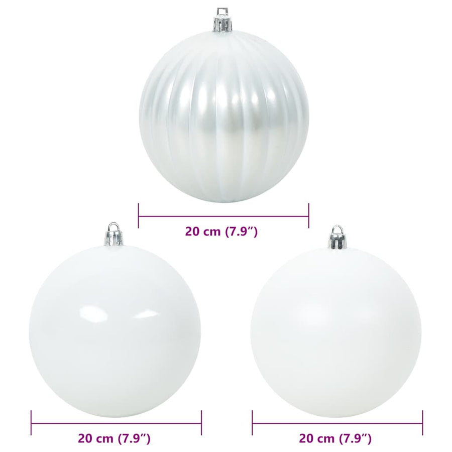 Kerstbal Set 4 pcs Wit