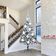 Kerstballen set 3 stuks wit kunststof